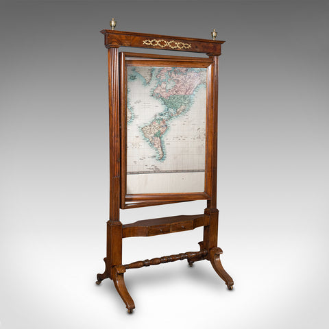 Antique Shop's Dressing Mirror, English, Walnut, Cheval, Retail, Regency, C.1820