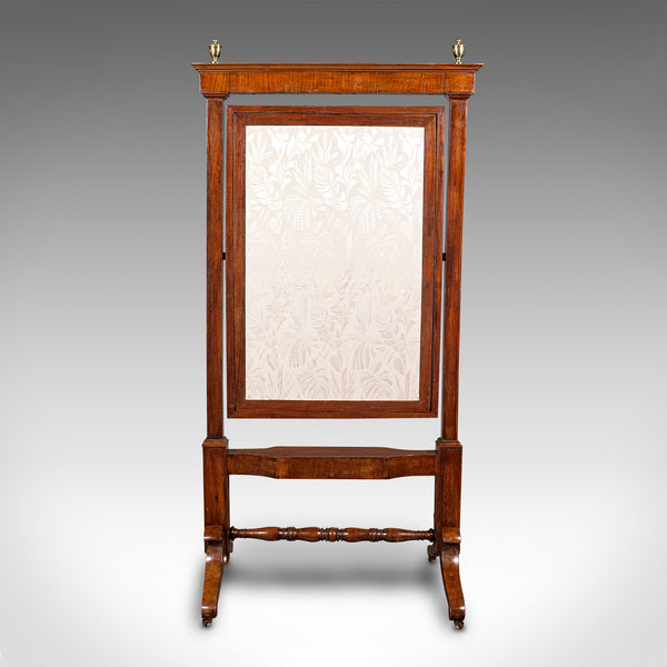 Antique Shop's Dressing Mirror, English, Walnut, Cheval, Retail, Regency, C.1820