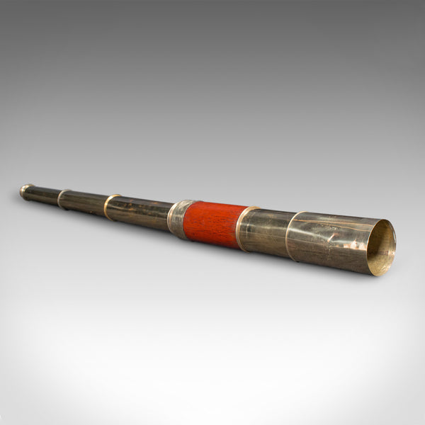 Antique 3 Draw Telescope, English, Brass, Day Or Night, Terrestrial, Victorian