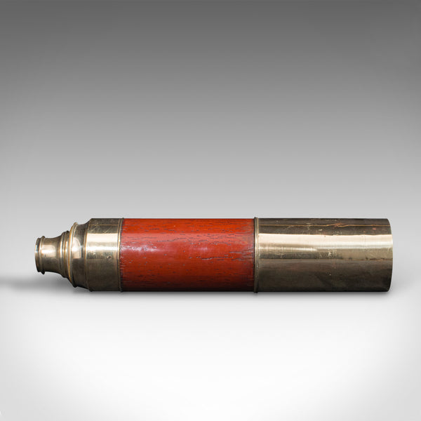 Antique 3 Draw Telescope, English, Brass, Day Or Night, Terrestrial, Victorian