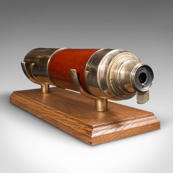 Antique 3 Draw Telescope, English, Brass, Day Or Night, Terrestrial, Victorian
