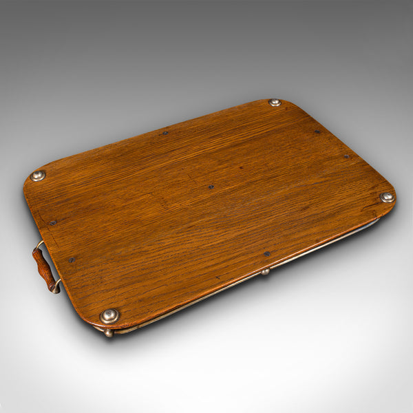 Antique Afternoon Tea Tray, English, Oak, Serving Platter, Edwardian, Circa 1910