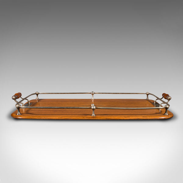 Antique Afternoon Tea Tray, English, Oak, Serving Platter, Edwardian, Circa 1910