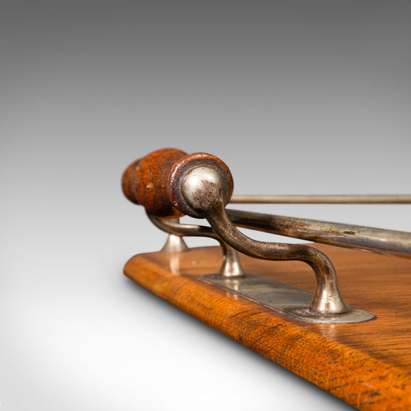 Antique Afternoon Tea Tray, English, Oak, Serving Platter, Edwardian, Circa 1910
