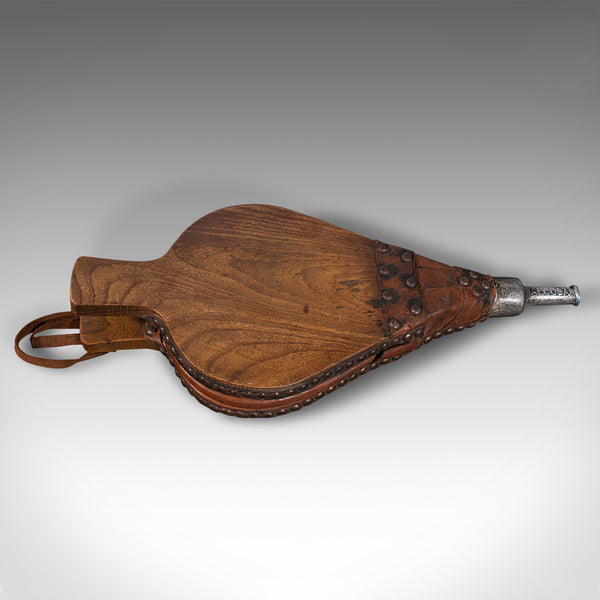 Set of Antique Fireside Bellows, English, Elm, Leather, Fireplace, Victorian
