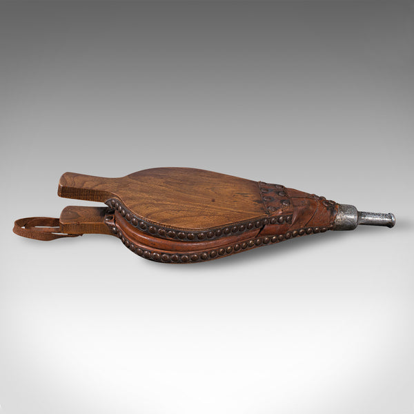 Set of Antique Fireside Bellows, English, Elm, Leather, Fireplace, Victorian