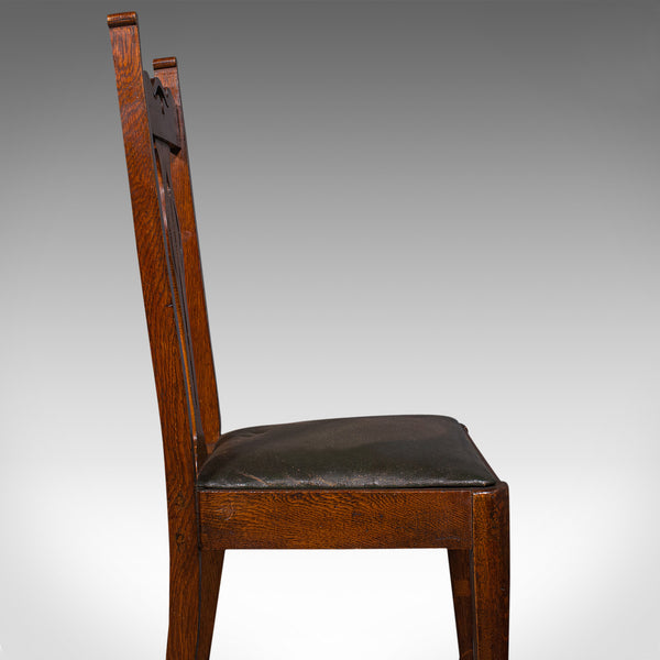 Set Of 6 Antique Dining Chairs, English, Arts & Crafts, Liberty, Victorian, 1900