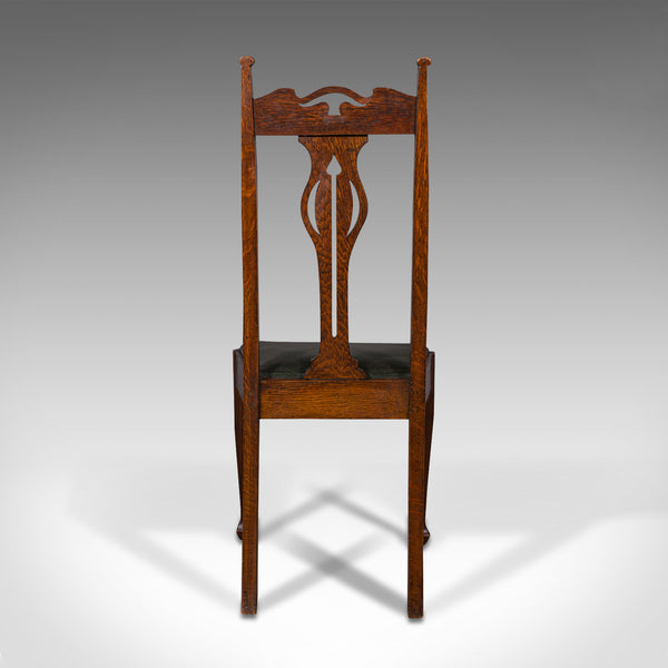 Set Of 6 Antique Dining Chairs, English, Arts & Crafts, Liberty, Victorian, 1900