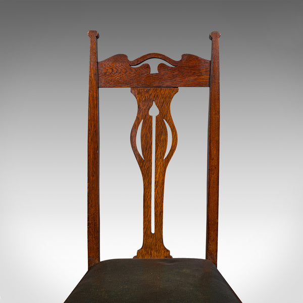 Set Of 6 Antique Dining Chairs, English, Arts & Crafts, Liberty, Victorian, 1900