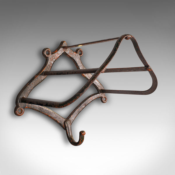 Trio Of Antique Equestrian Tack Racks, English, Wall Mount, Saddle, Victorian