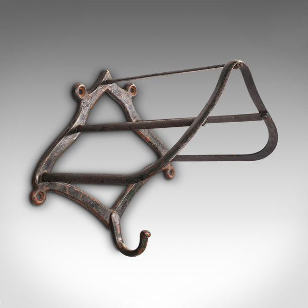 Trio Of Antique Equestrian Tack Racks, English, Wall Mount, Saddle, Victorian