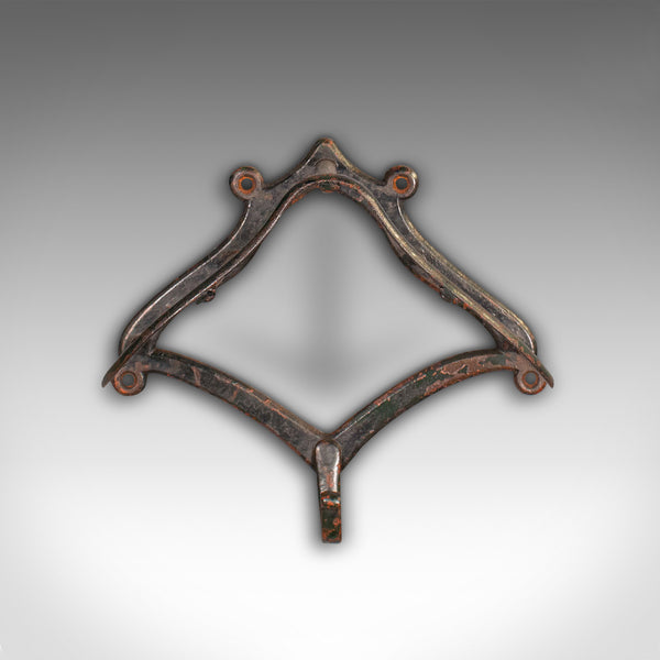 Trio Of Antique Equestrian Tack Racks, English, Wall Mount, Saddle, Victorian