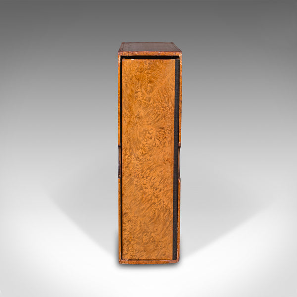 Vintage Faux Book Box, English, Leather Bound Folio, Sleeve, Secret Safe, C.1950