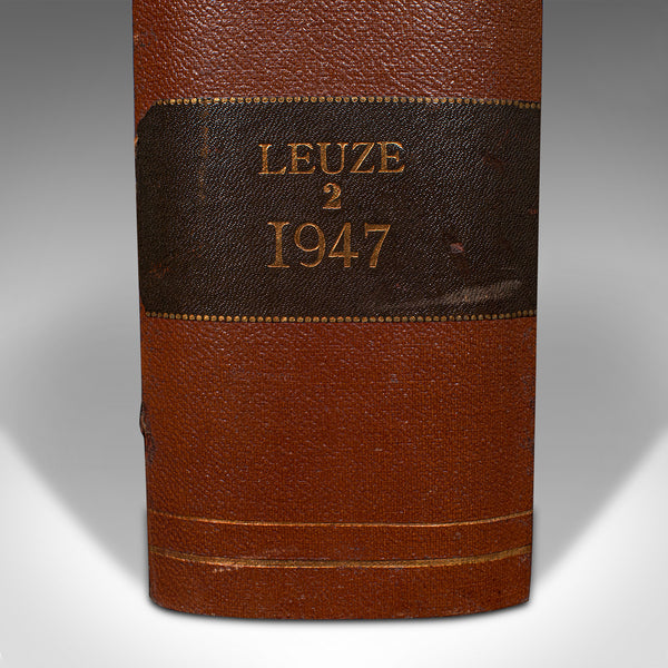 Vintage Faux Book Box, English, Leather Bound Folio, Sleeve, Secret Safe, C.1950