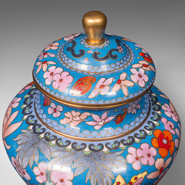 Pair Of Antique Cloisonne Spice Jars, English Ceramic, Decorative Pot, Victorian