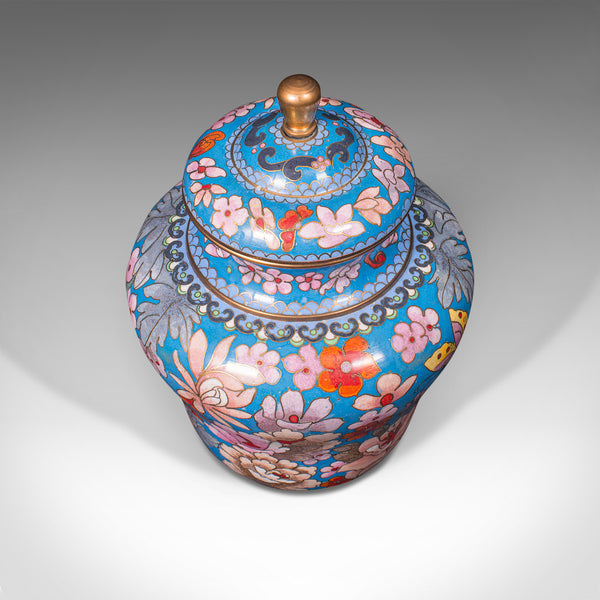 Pair Of Antique Cloisonne Spice Jars, English Ceramic, Decorative Pot, Victorian