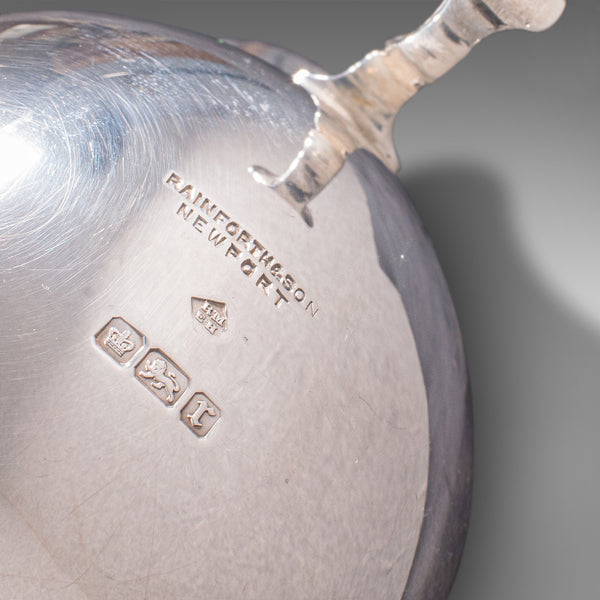 Pair, Antique Sauce Boats, British, Silver, Condiment Dish, Hallmarks, Edwardian