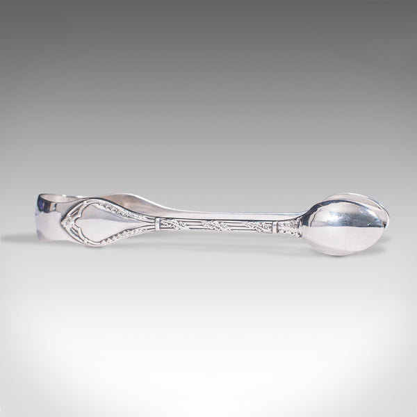 Set Of 6, Antique Tea Spoons, English, Silver, Hallmark, London, Victorian, 1900