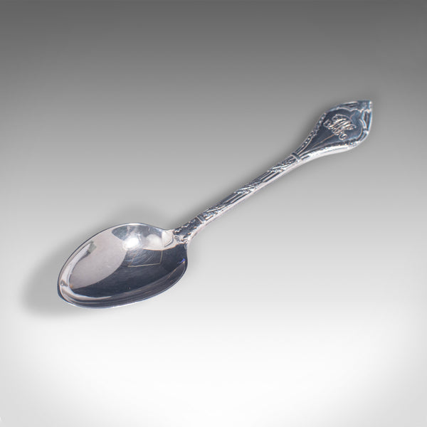 Set Of 6, Antique Tea Spoons, English, Silver, Hallmark, London, Victorian, 1900