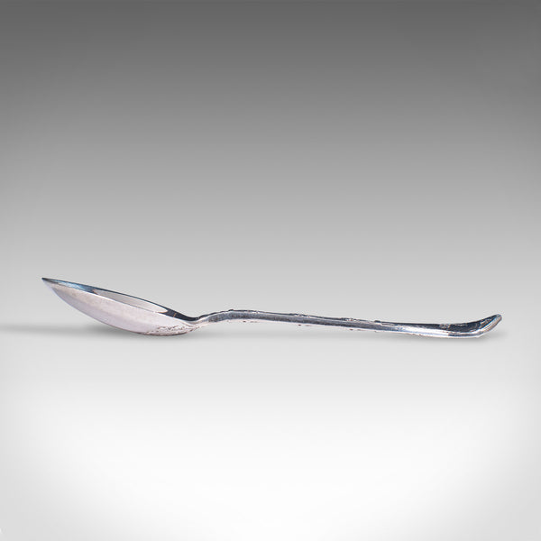 Set Of 6, Antique Tea Spoons, English, Silver, Hallmark, London, Victorian, 1900