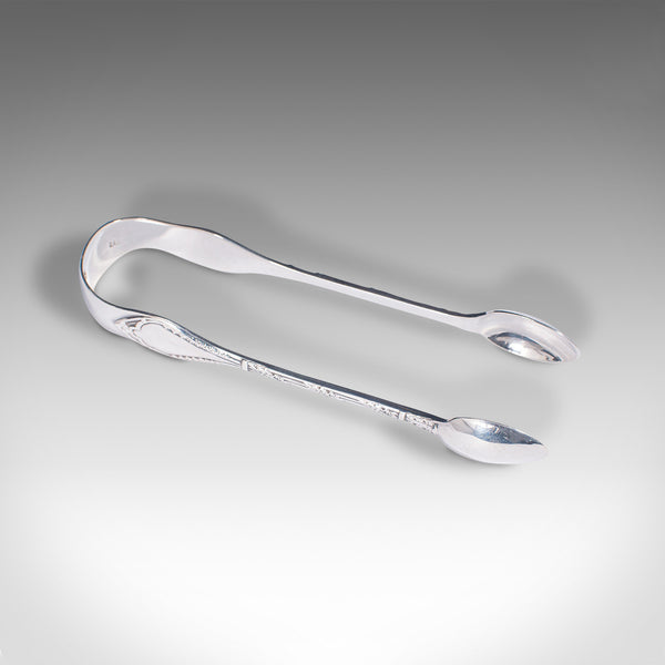 Set Of 6, Antique Tea Spoons, English, Silver, Hallmark, London, Victorian, 1900