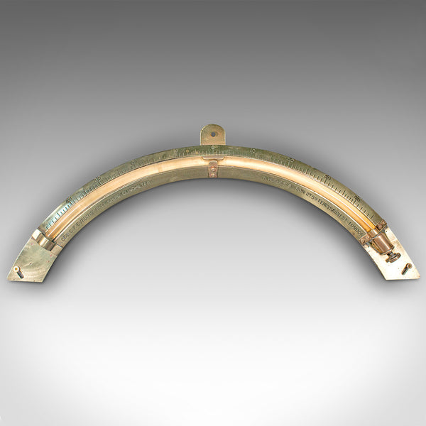 Antique Ship's Clinometer, English, Brass, Maritime Instrument, H Hughes, C.1900