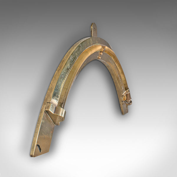 Antique Ship's Clinometer, English, Brass, Maritime Instrument, H Hughes, C.1900