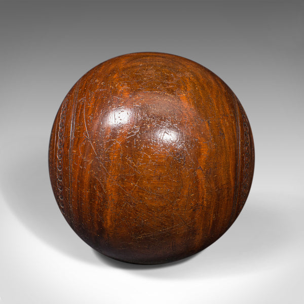 Pair Of Antique Bowling Woods, English Lawn Bowls Ball, Taylor Rolph, Dated 1922