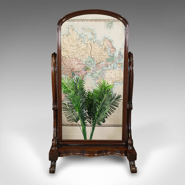 Large Vintage Cheval Mirror, English, Dressing, Bedroom, Victorian Revival, 1980