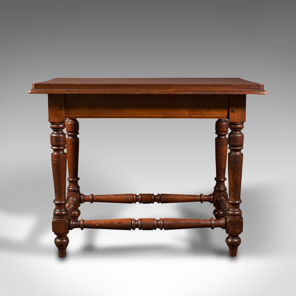 Antique Console Table, English, Pine, Ecclesiastical, Side, Victorian, C.1880