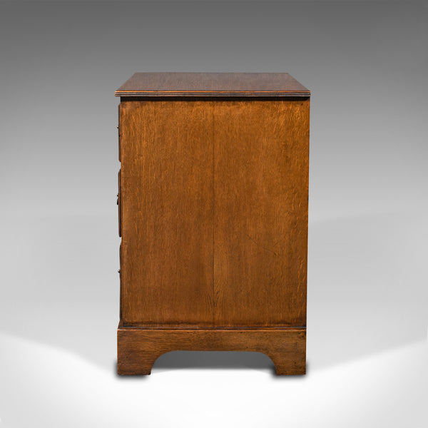 Antique Compact Chest Of Drawers, English, Oak, Bedside Cabinet, Georgian, 1800