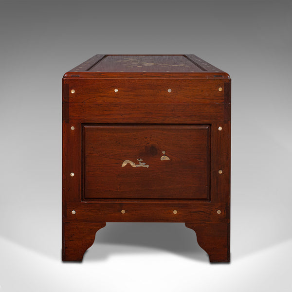 Vintage Decorative Chest, Oriental, Camphorwood, Linen Trunk, Art Deco, C.1940