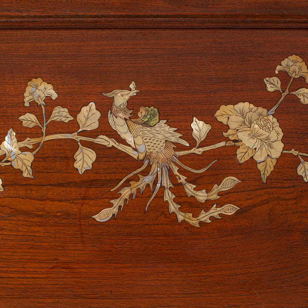 Vintage Decorative Chest, Oriental, Camphorwood, Linen Trunk, Art Deco, C.1940