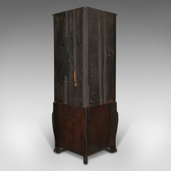 Antique Showcase Corner Cabinet, Dutch, Satinwood, Display Case, Victorian, 1880