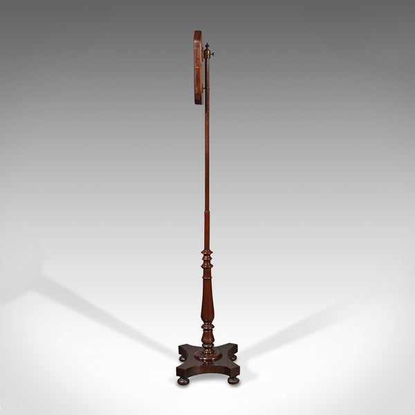 Antique Adjustable Pole Screen, English, Needlepoint, Fire Shield, Regency, 1830