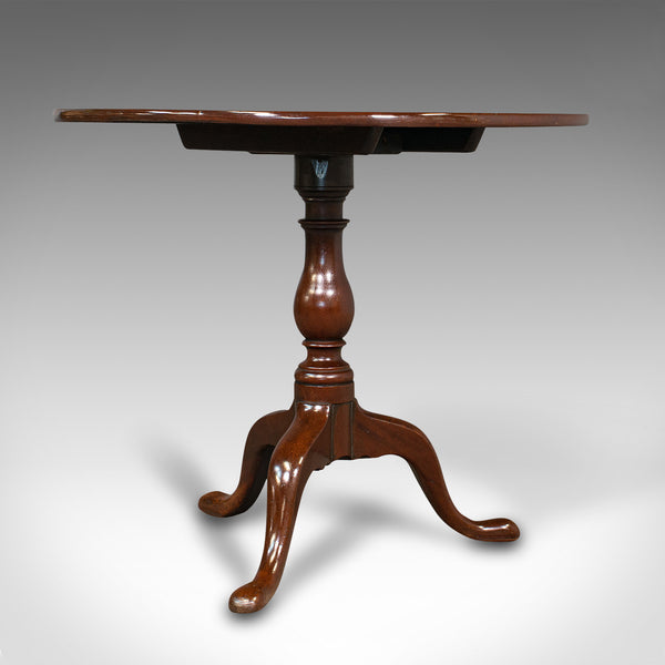 Antique Tilt Top Occasional Table, English, Mahogany, Side, Lamp, Georgian, 1800