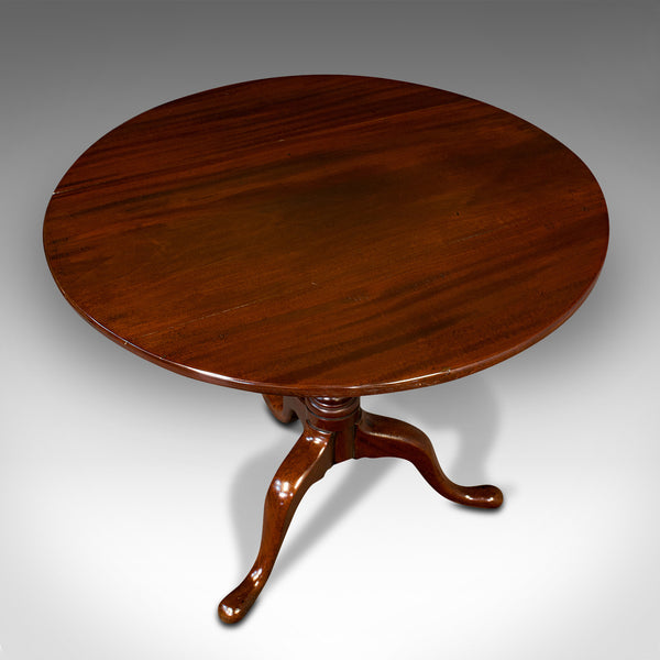 Antique Tilt Top Occasional Table, English, Mahogany, Side, Lamp, Georgian, 1800