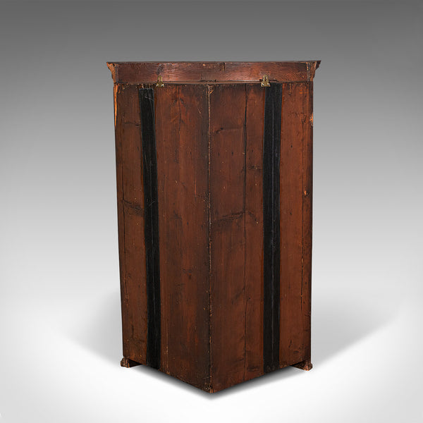 Antique Corner Cabinet, English, Bow Front, Hanging Cupboard, Georgian, C.1780
