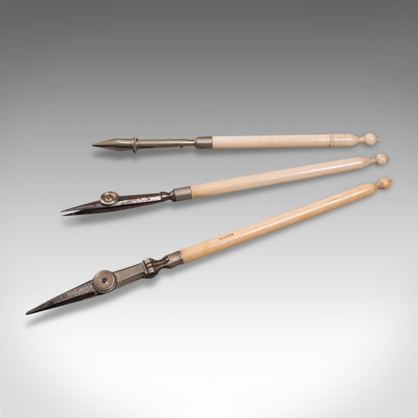Antique Cased Draughtsman's Set, English, Architect's Drawing Tools, Edwardian