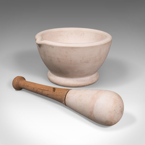 Antique Mortar and Pestle, English, Ceramic, Apothecary, Cookery Tool, Victorian