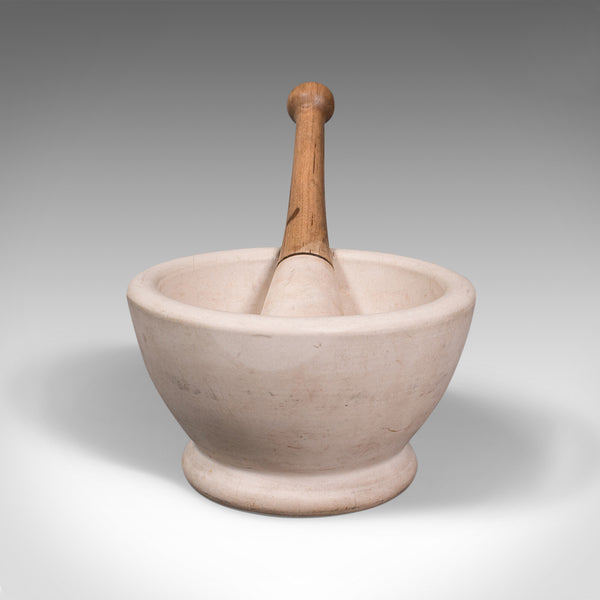 Antique Mortar and Pestle, English, Ceramic, Apothecary, Cookery Tool, Victorian