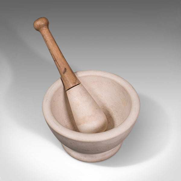 Antique Mortar and Pestle, English, Ceramic, Apothecary, Cookery Tool, Victorian