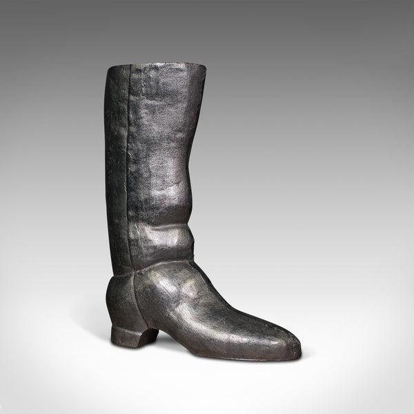 Antique Decorative Door Stop, English, Cast Iron, Boot Prop, Victorian, C.1850