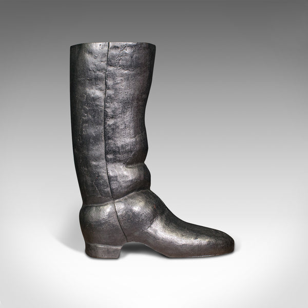 Antique Decorative Door Stop, English, Cast Iron, Boot Prop, Victorian, C.1850