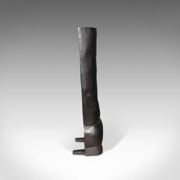 Antique Decorative Door Stop, English, Cast Iron, Boot Prop, Victorian, C.1850
