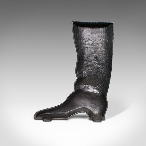 Antique Decorative Door Stop, English, Cast Iron, Boot Prop, Victorian, C.1850