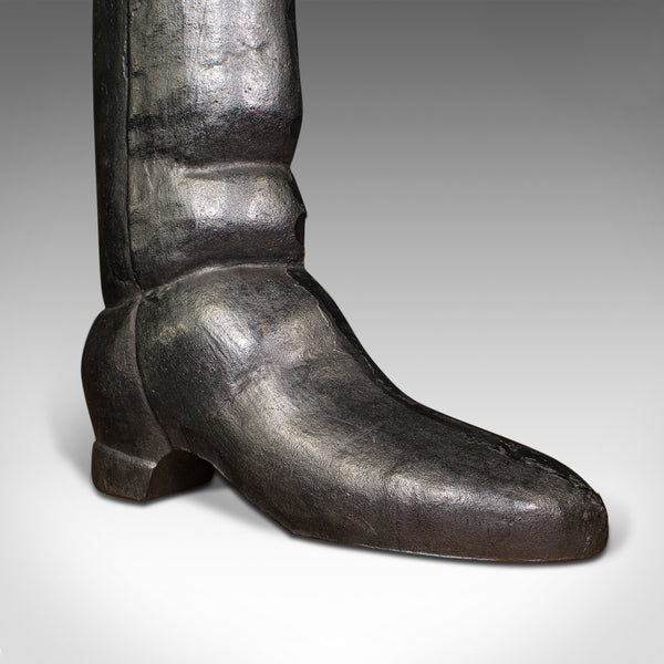 Antique Decorative Door Stop, English, Cast Iron, Boot Prop, Victorian, C.1850