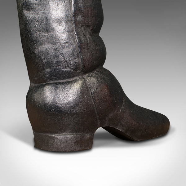 Antique Decorative Door Stop, English, Cast Iron, Boot Prop, Victorian, C.1850