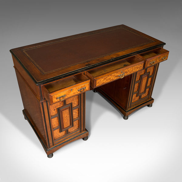 Antique Ladies Morning Room Desk, English, Writing Table, Aesthetic Period, 1880