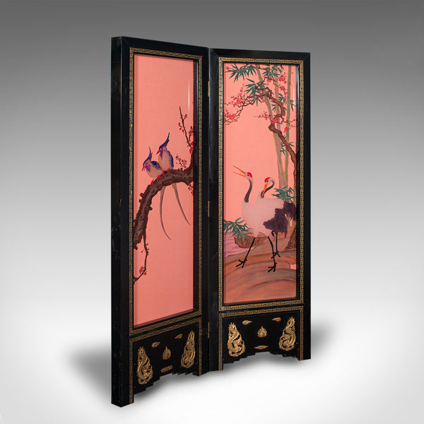 Vintage Decorative Screen, Japanese, Hardwood, Privacy, Room Divider, C.1950